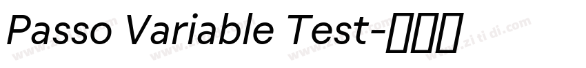 Passo Variable Test字体转换 Passo Variable Test字体转换
